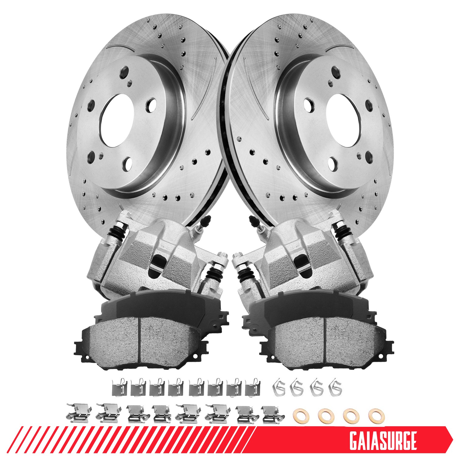 275mm Front Rotors & Calipers Brake Pad for 2012 2013 -2017 Toyota RAV4 Scion xB