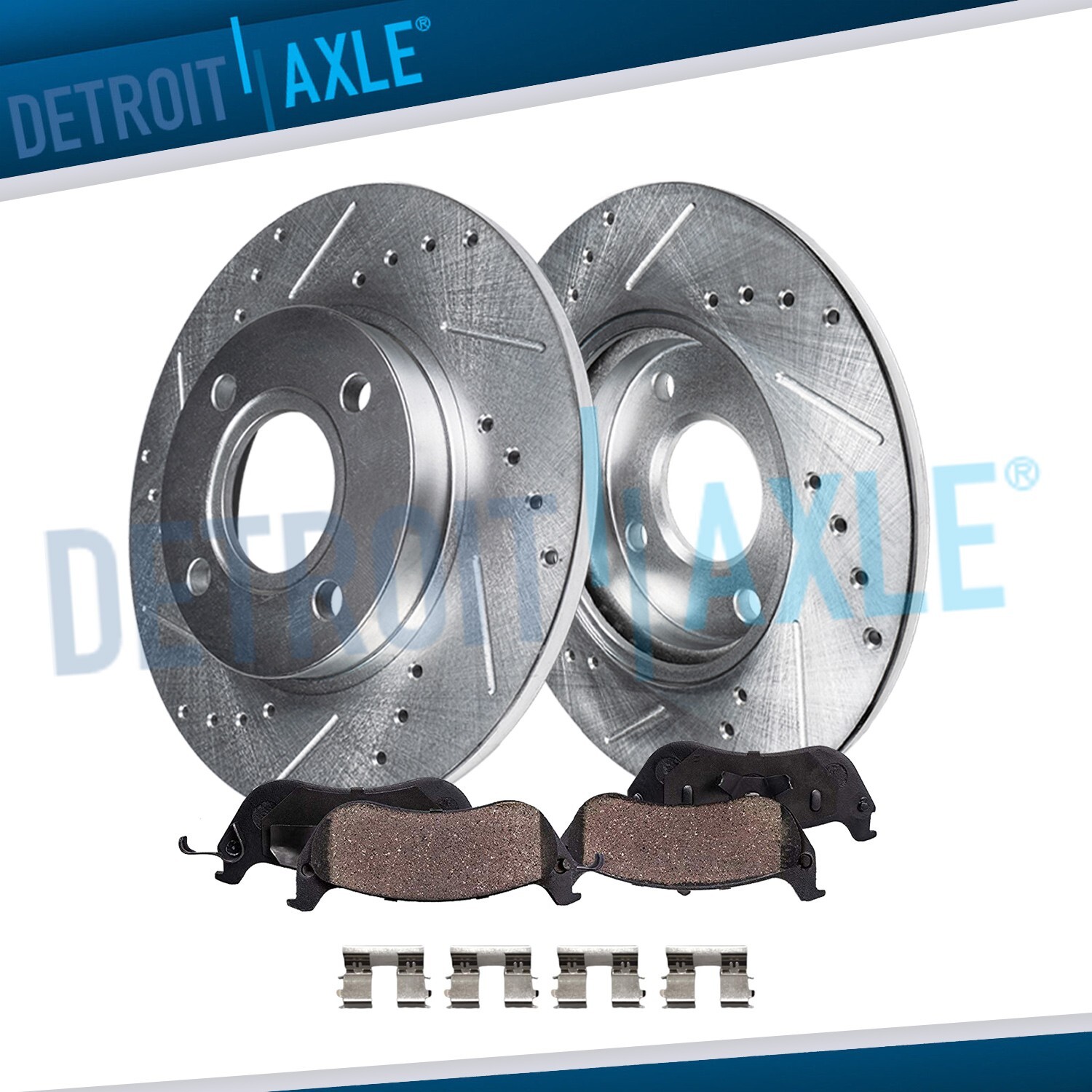 Rear Drilled Slotted Brake Rotors Ceramic Brake Pad for 2016-2022 Honda Civic