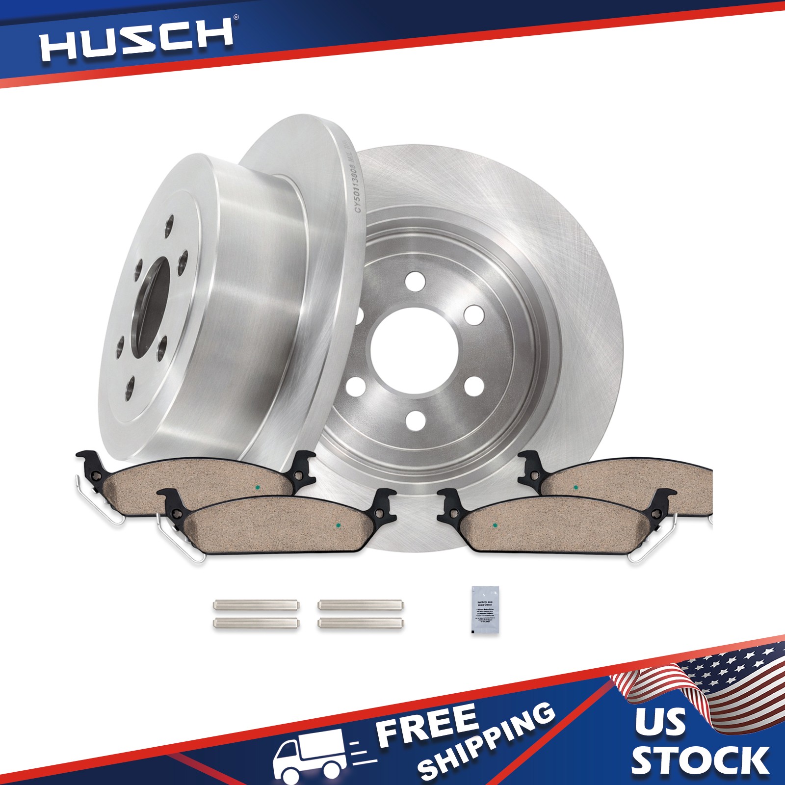 REAR Disc Rotors Ceramic Brake Pads Kit Replacement for 2003 2004 Dodge Dakota