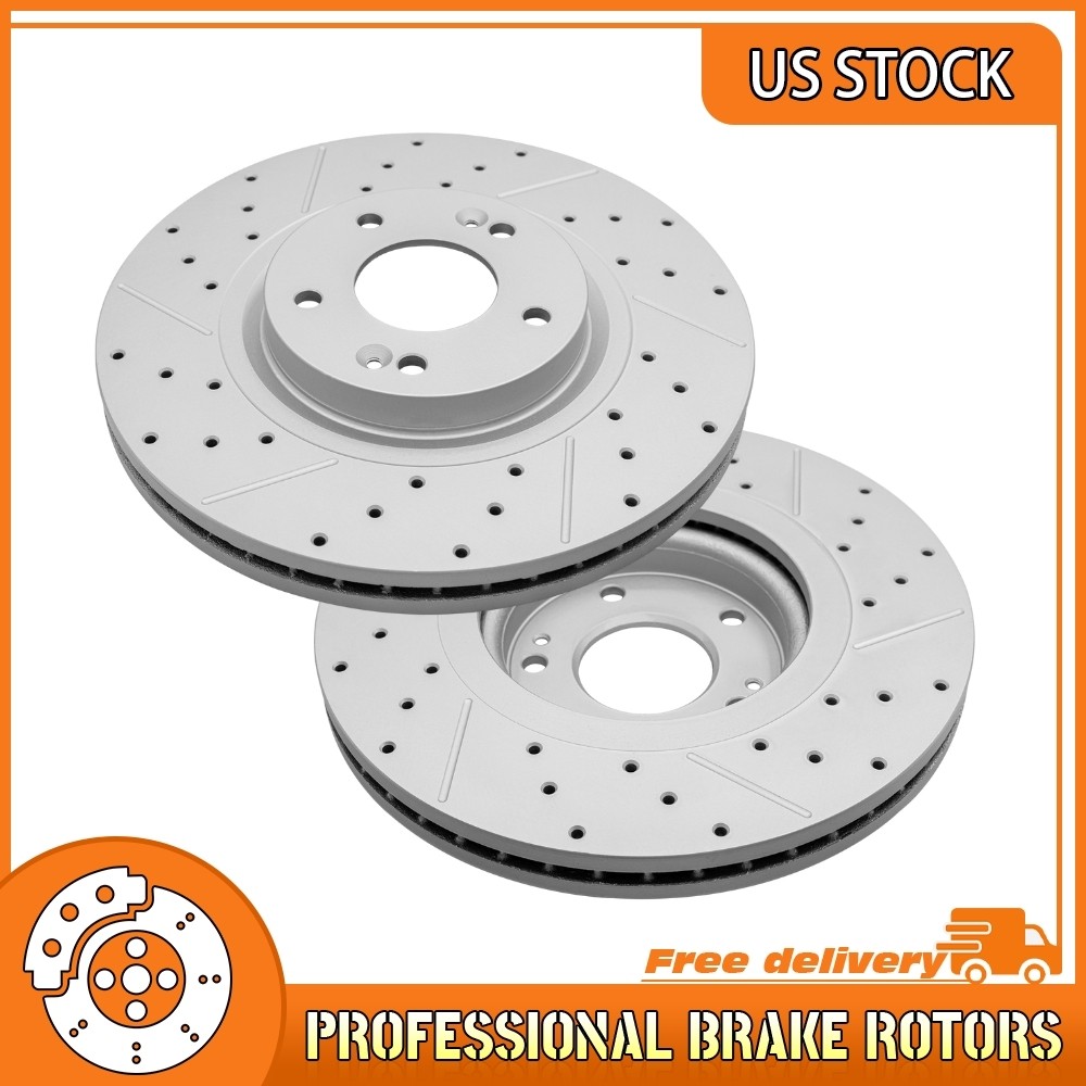 12.6″Front Drilled Brake Rotor For 2015 2016 2017 2018 2019 2020 2021 Kia Sedona