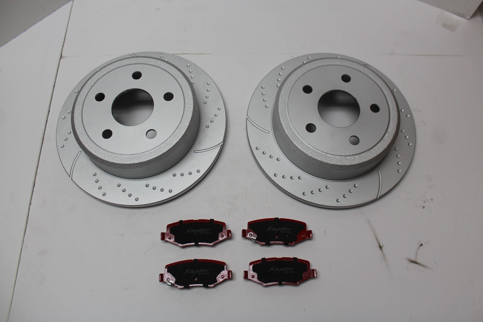 Raptor Series Rear Brake Rotors and Pads for 2007-2018 Jeep Wrangler JK