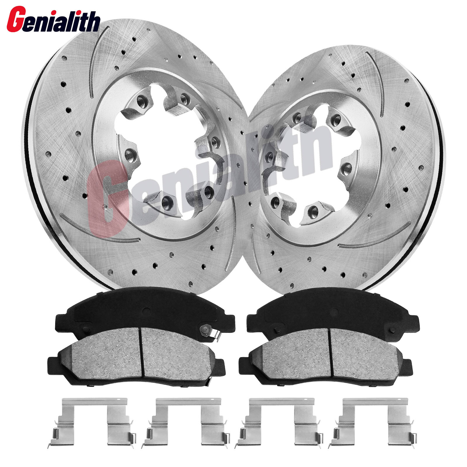 280mm Front Disc Rotors + Ceramic Brake Pads for Colorado GMC Canyon Isuzu I-290
