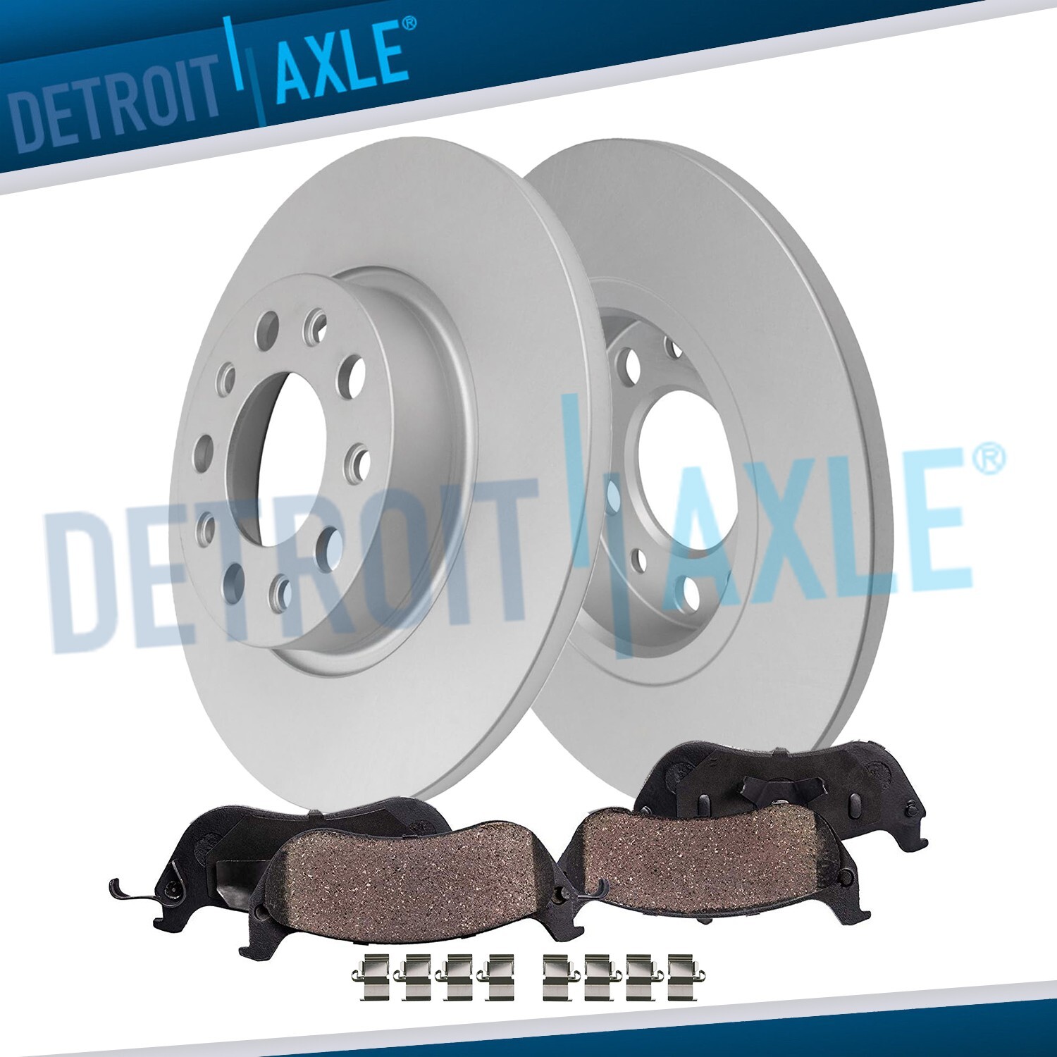 Rear Disc Brake Rotors and Ceramic Brake Pads Kit for Jeep Renegade Fiat 500X