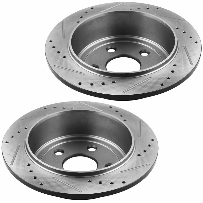 Rear Black E-Coating Brake Rotor For 2007-2015 2016 2017 Wrangler Jeep 316Mm