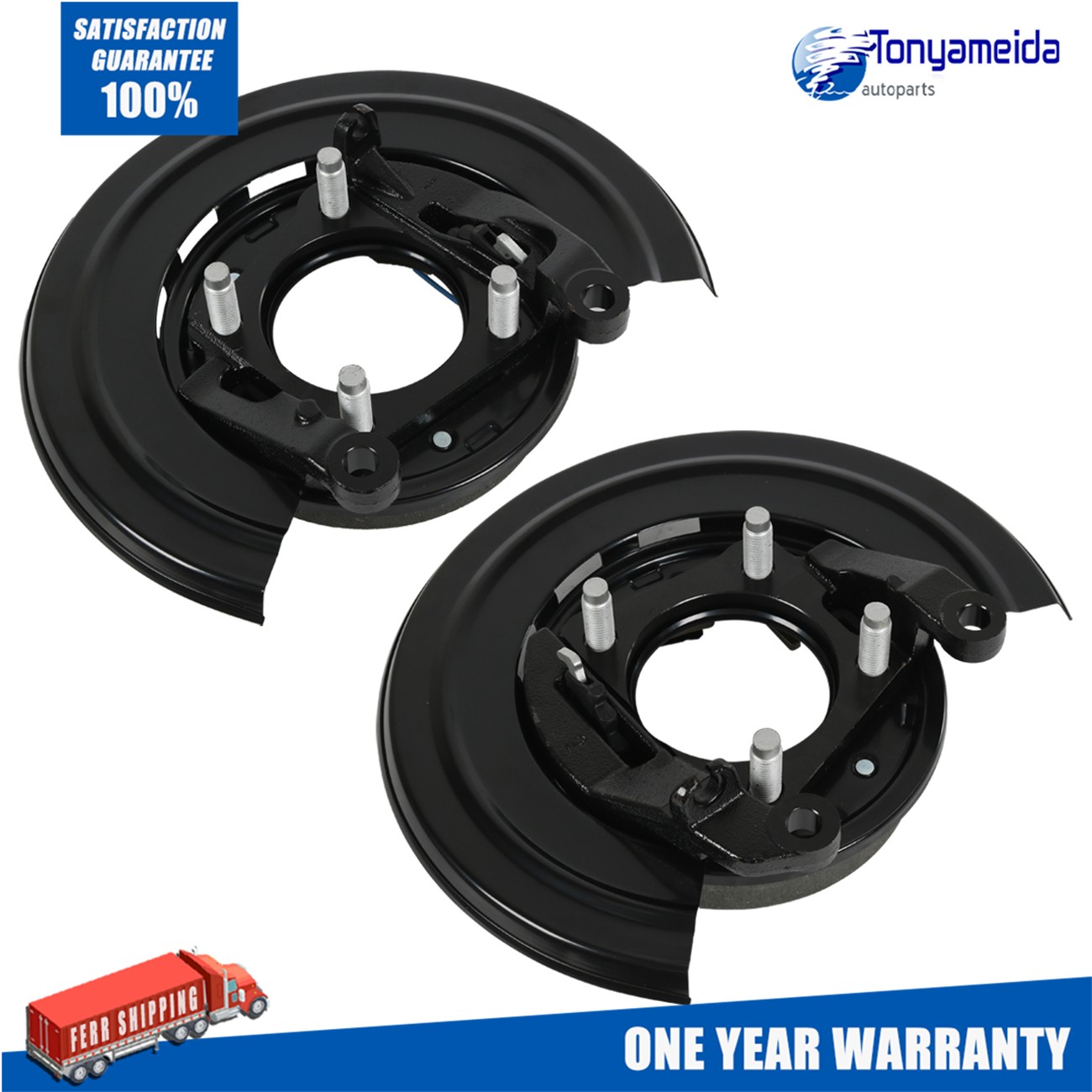 Rear Left & Right Loaded Brake Backing Plate 926-272 For Ford F-Series 2005-2012