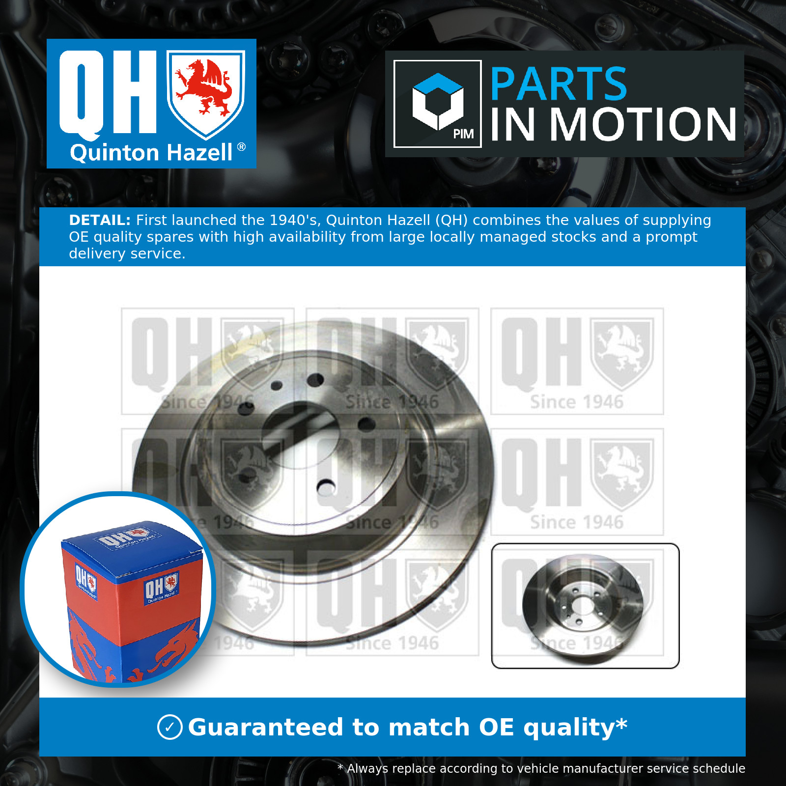 2x Brake Discs Pair Solid Rear 316mm BDC6068 Quinton Hazell Set 5202205 2008440
