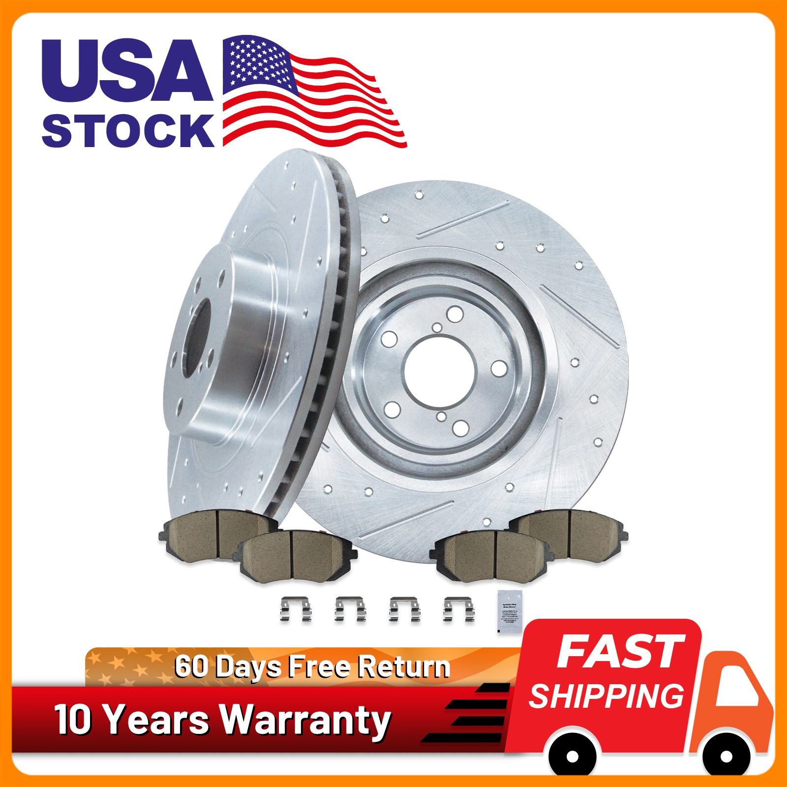293mmFront Drilled Brake Disc Rotors Ceramic Pads Kit For Subaru Legacy Outback