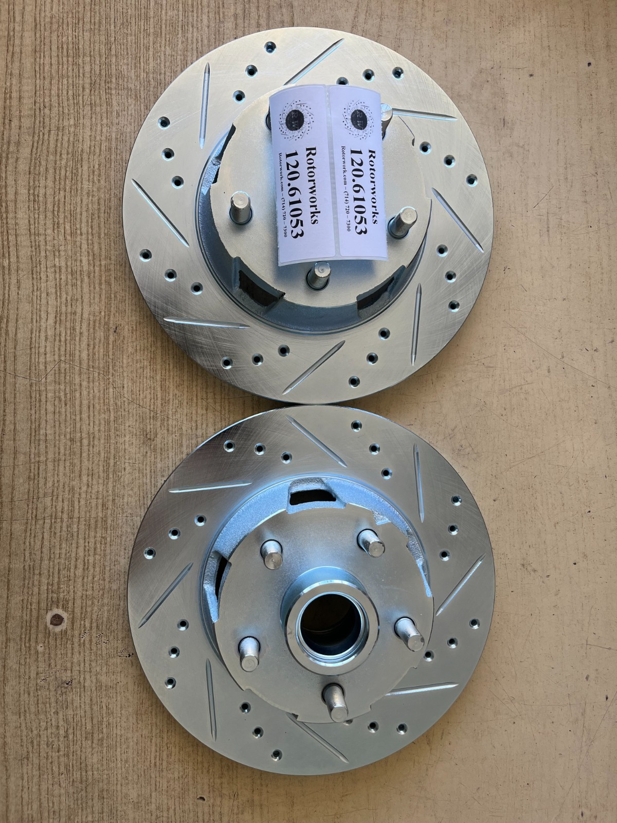 Ford Mustang 64-67 Front Drill Slot Zinc Coated Brake Rotors 