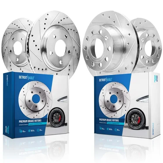 4pc Front & Rear Drilled and Slotted Brake Rotors Kit – NEW – SALE – FREESHIP