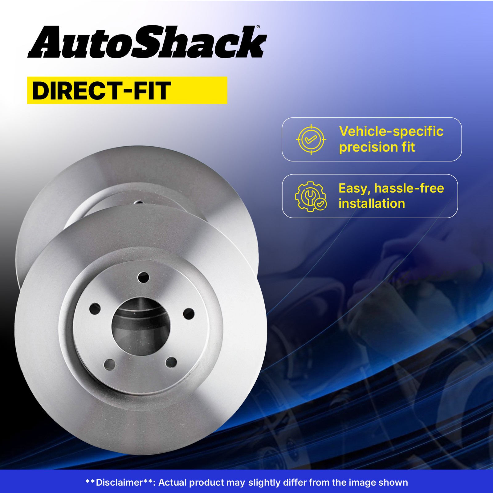 Rear Brake Rotors Pair for 2017-2025 Chrysler Pacifica