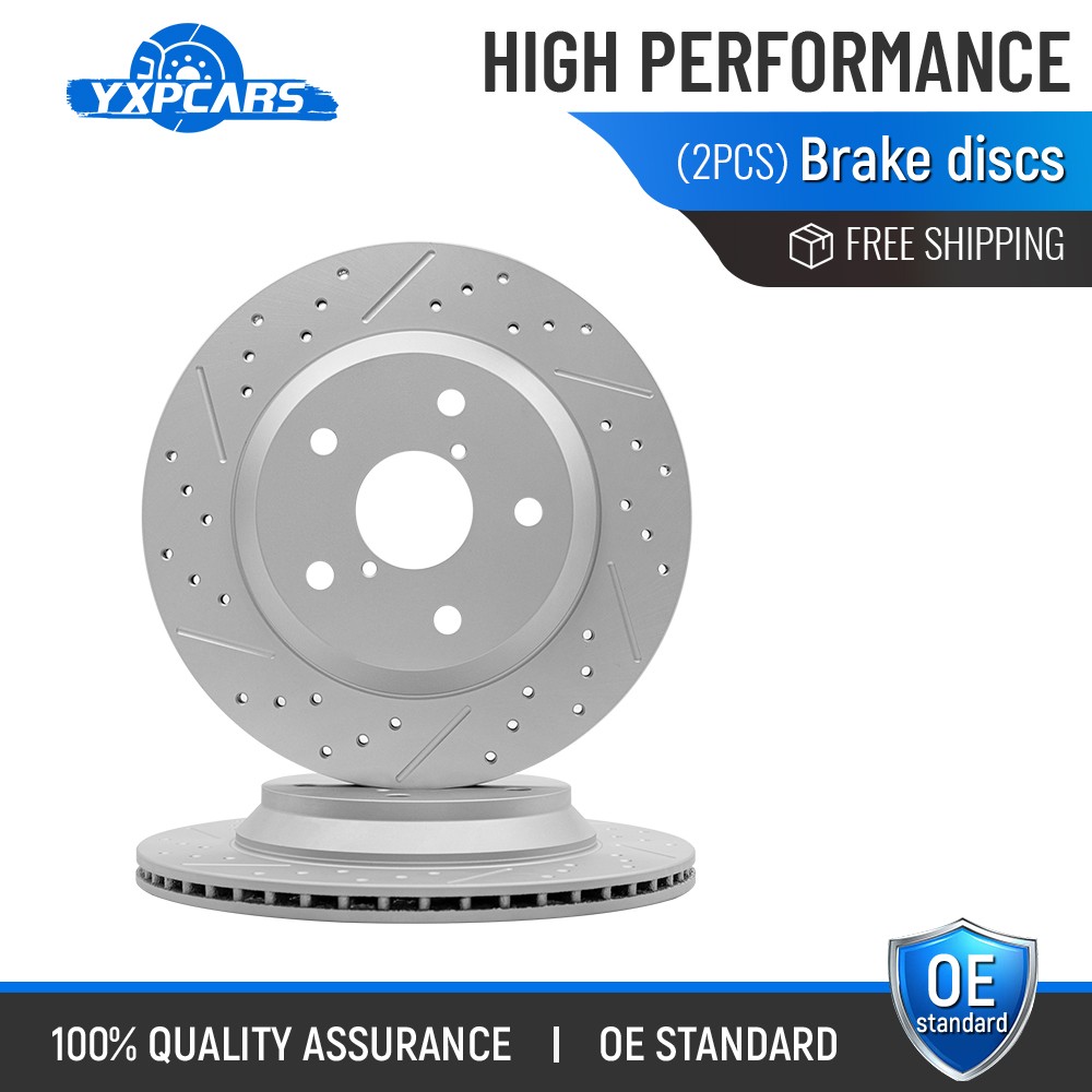 285mm Rear Drilled Disc Brake Rotors Kit for 2019 – 2024 Subaru Forester