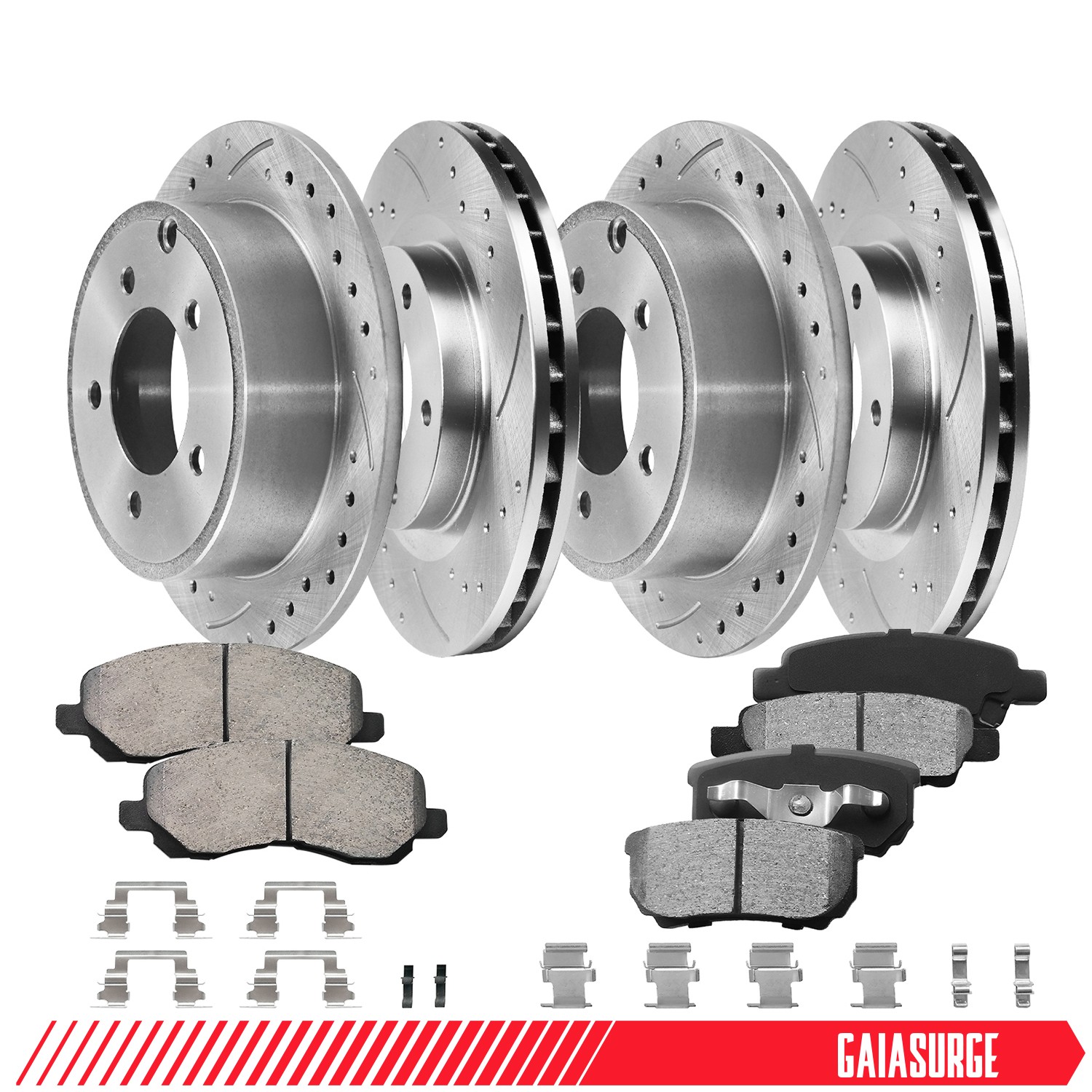 For Dodge Caliber Avenger Jeep Compass Patriot Front & Rear Brake Rotors Pads