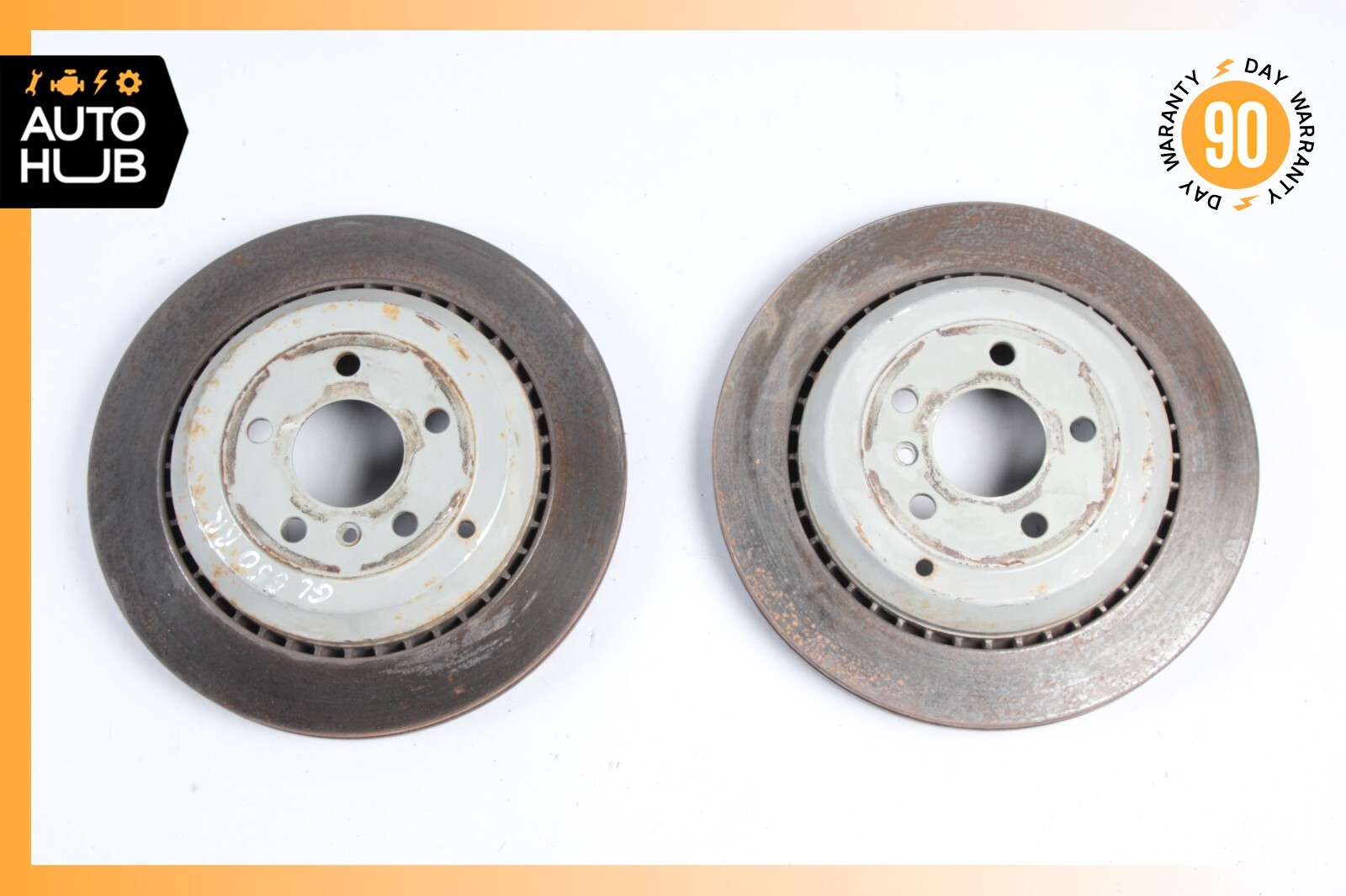 06-13 Mercedes X164 GL550 GL350 ML550 Rear Left & Right Brake Rotors Disc OEM