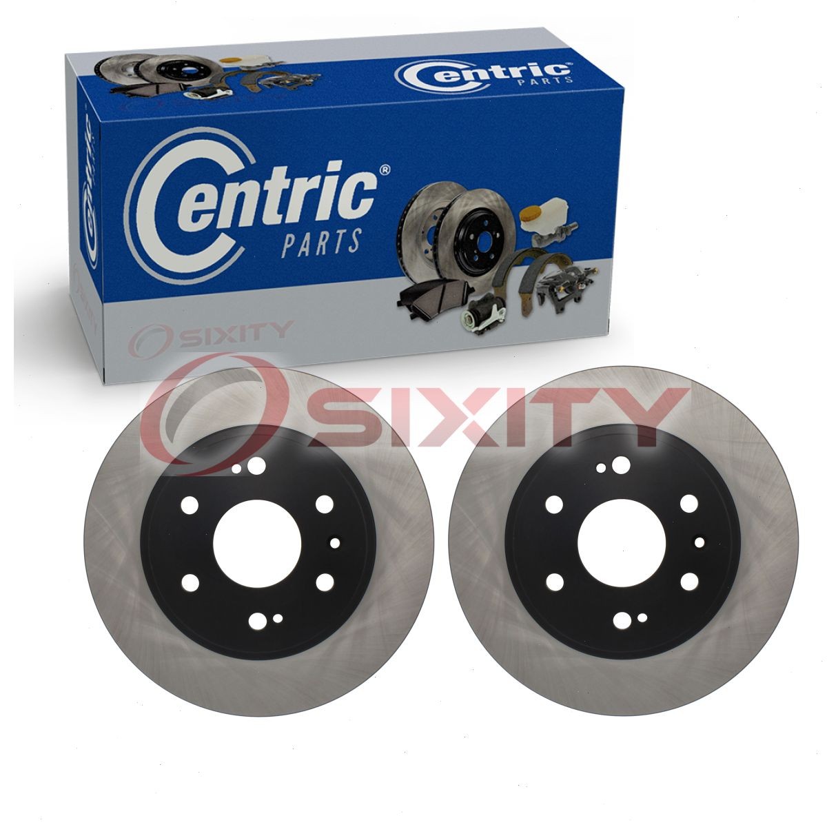 2 pc Centric Front Disc Brake Rotors for 2007-2013 Cadillac Escalade EXT lr