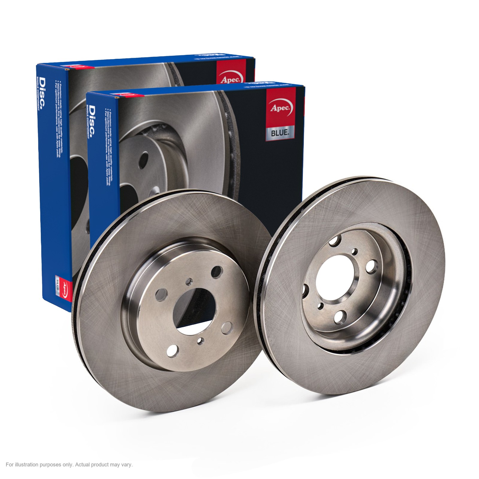 2x APEC Front Brake Discs for TOYOTA YARIS/VITZ 2005-20 258mm Vented SDK6274