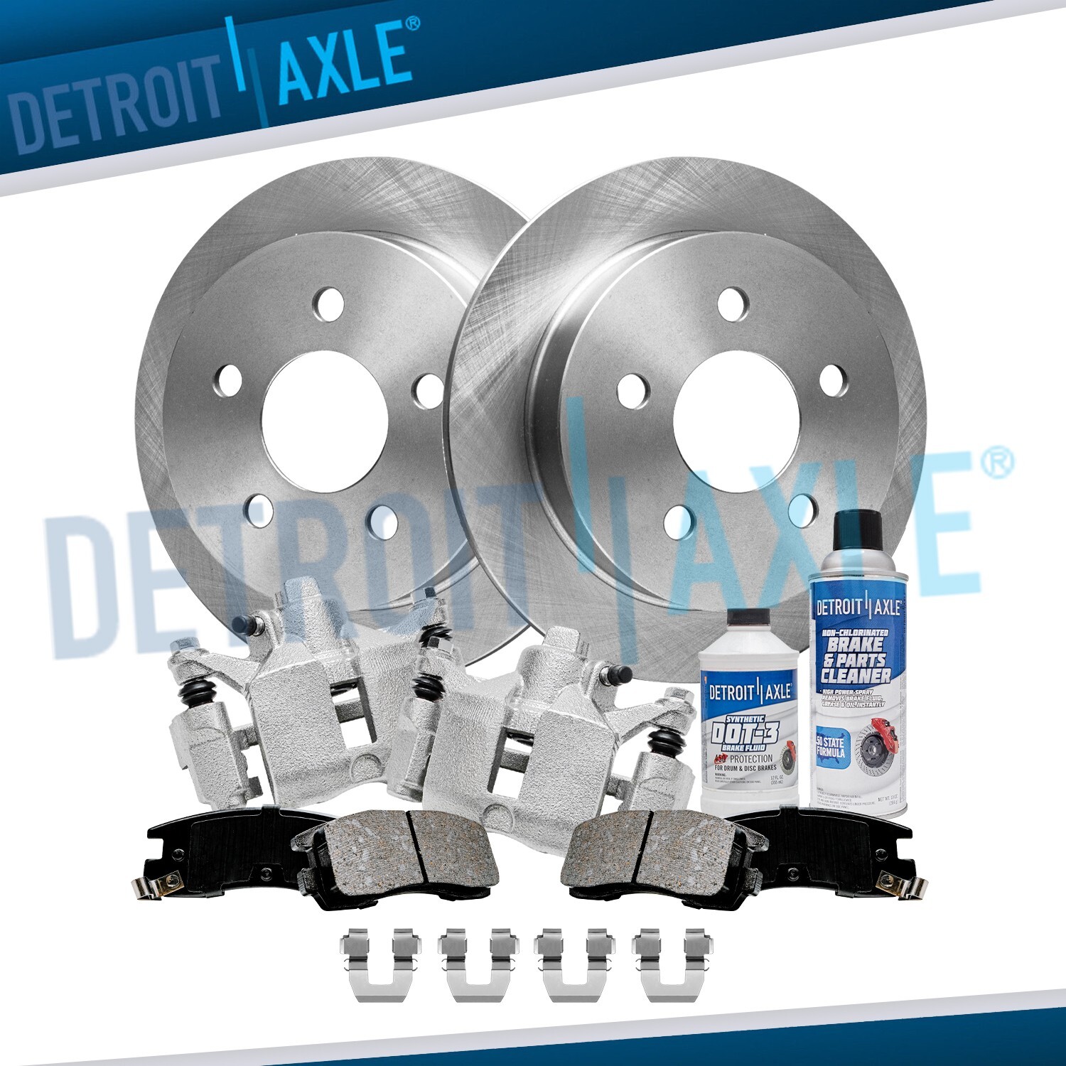 Rear Rotors &Calipers + Brake Pads for Impala Monte Carlo Regal Intrigue Century
