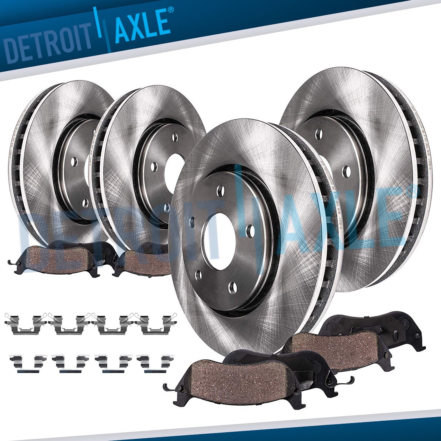 8pc Front Rear Brake Rotors Ceramic Brake Pads for Murano Pathfinder JX35 QX60