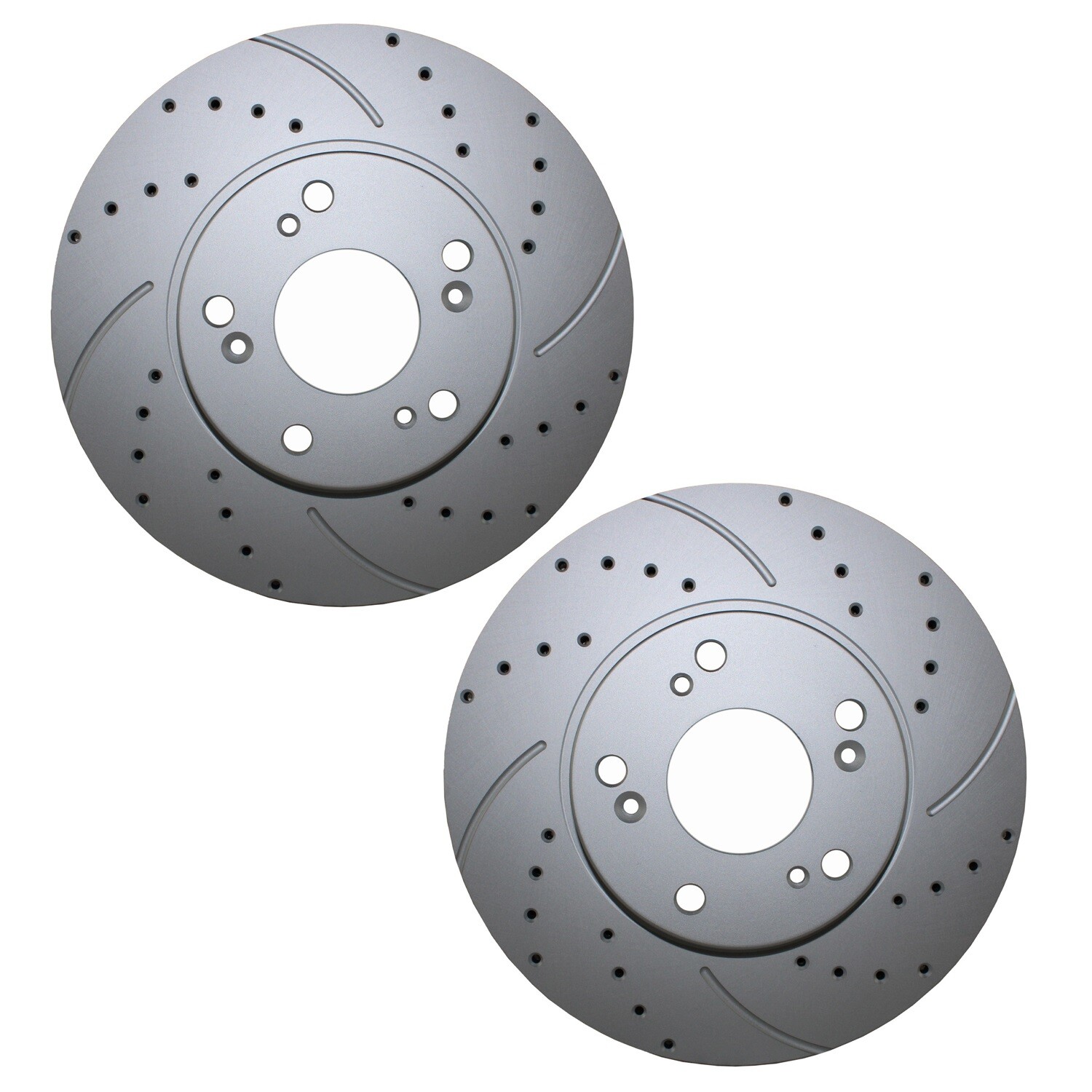 Bison Performance Pair 2 Front Drill Coat 282mm Brake Rotors for CSX Acura Honda