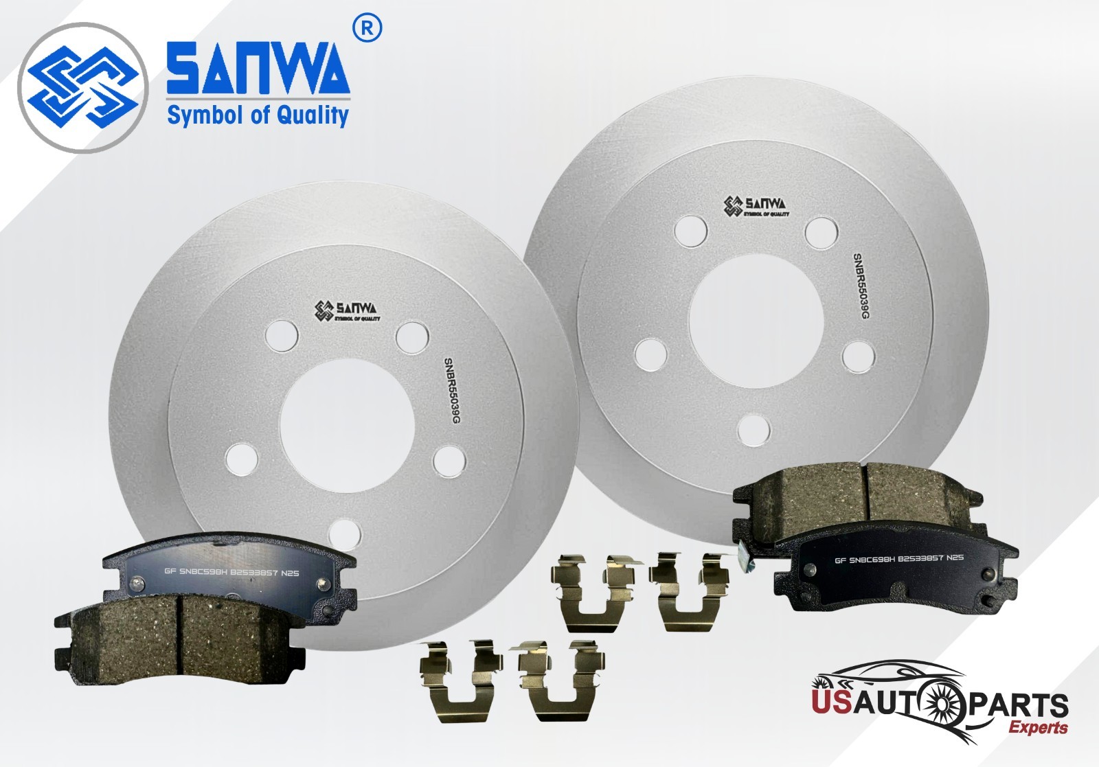 REAR BRAKE ROTOR SOLID GEOMET COATED &CERAMIC PAD KIT 278 mm FOR CHEVROLET 97-05