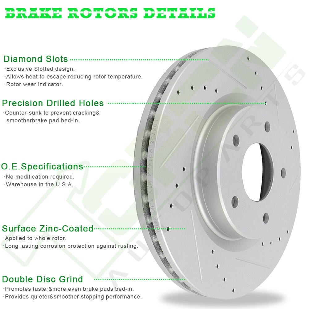 For 2003-2011 Honda Element 2006-2017 Honda Civic Front Brake Rotors 2WD 4WD