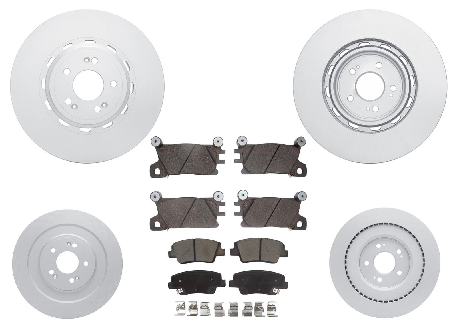 Coated Brake Disc Brake Pads fits Genesis GV70 22-24 w/ 4 Piston Genesis Brem Bo