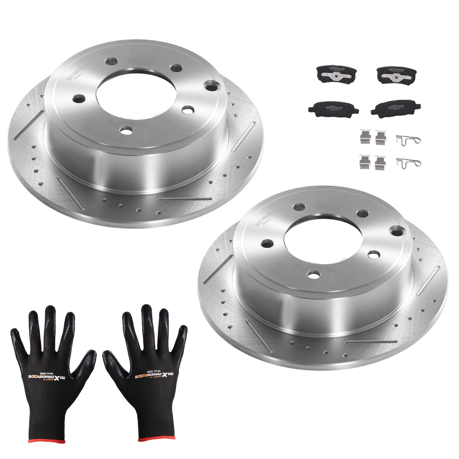Rear Disc Brake Rotors Ceramic Pads for Chrysler Sebring 2007-2010 S53036 D1037