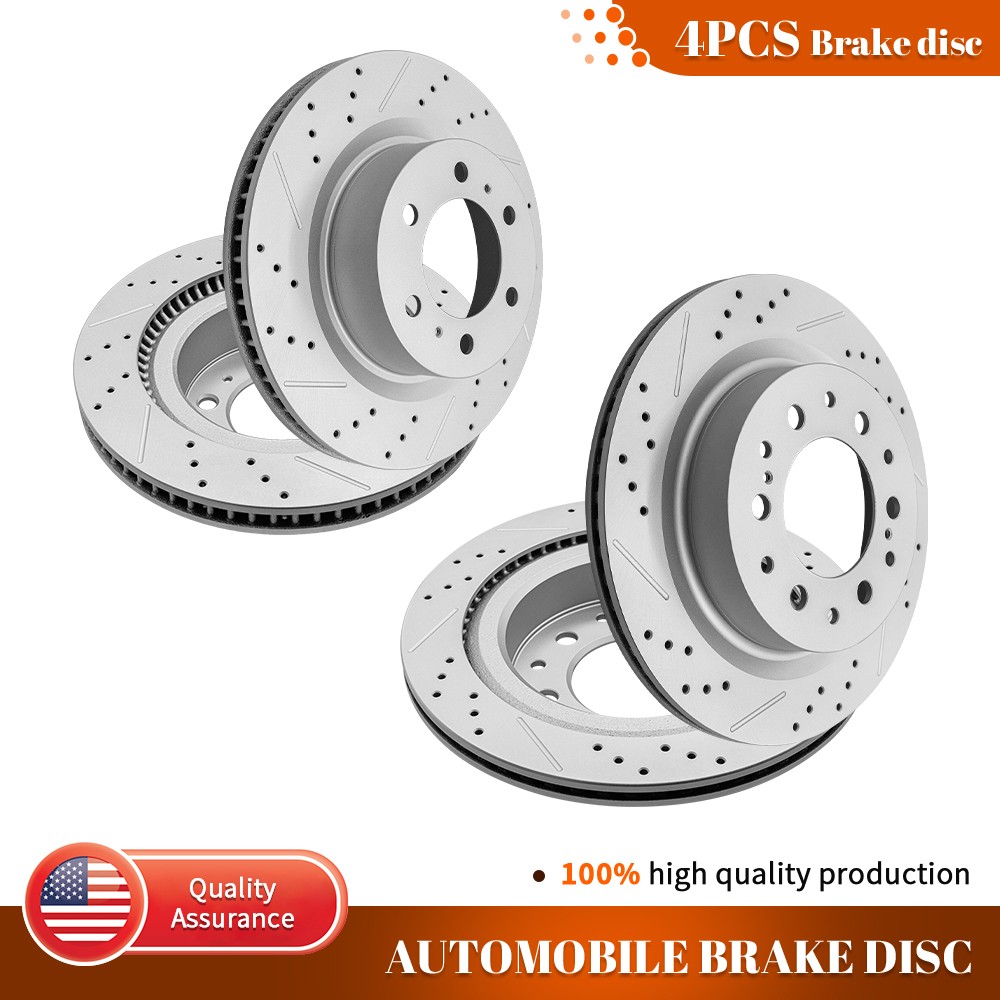 354mm Front 335mm Rear Disc Brake Rotors For Toyota Tundra Sequoia Lexus LX600