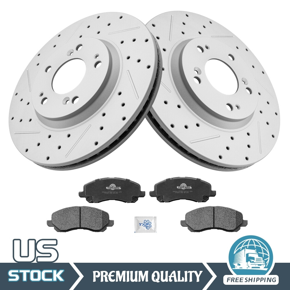 294mm Front Drilled Rotors Ceramic Brake Pad for Dodge Avenger Caliber Outlander