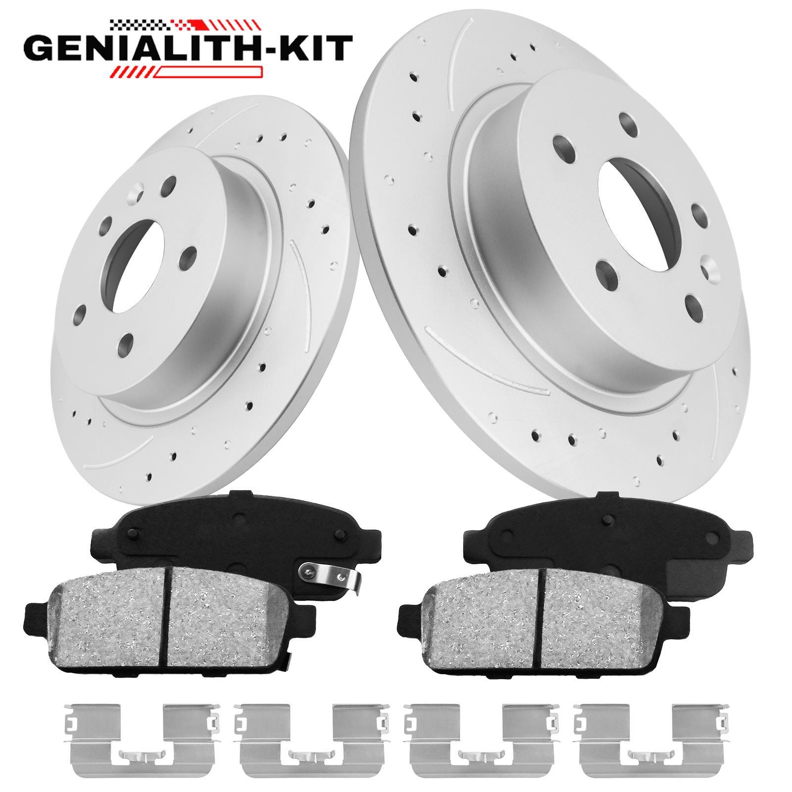 Rear Disc Rotors + Disc Brake Pads for Buick Encore Chevy Cruze GAS Sonic Trax