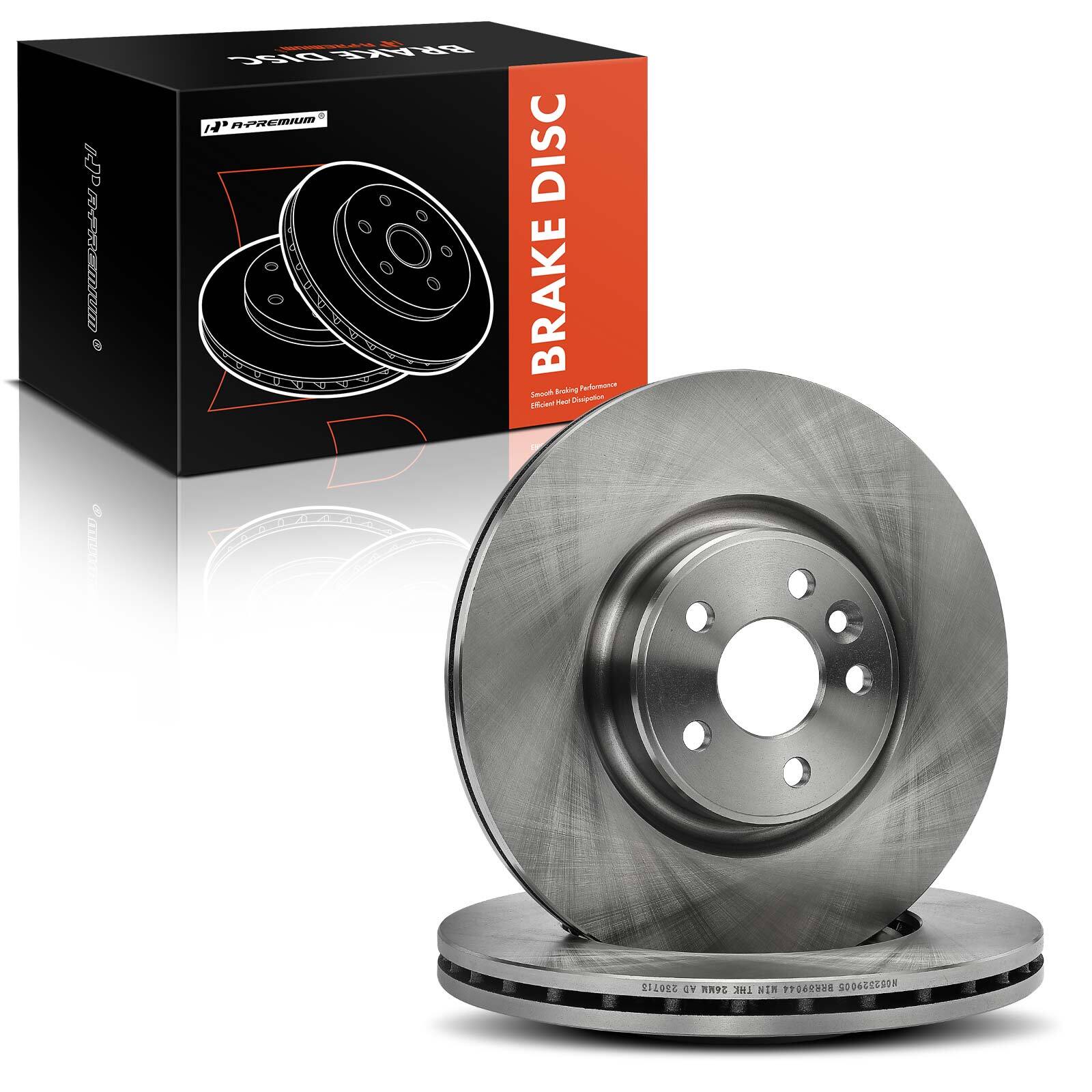 A-Premium Front Side Disc Brake Rotor for Volvo S60 2012-2018 S80 2007-2016 XC70