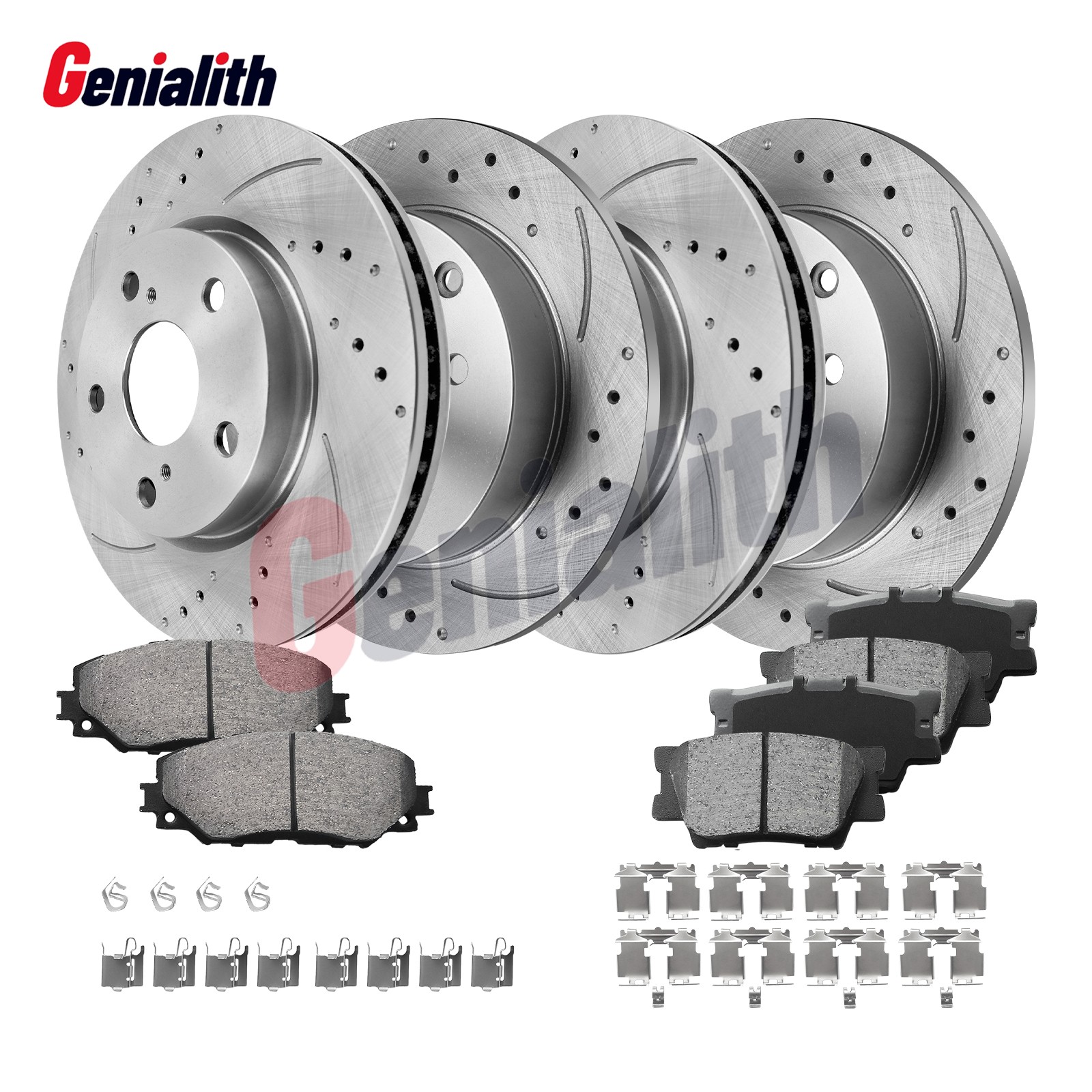 Front & Rear Rotors Brake Pads Kits for 2006-2018 Toyota Rav4 Lexus HS250h