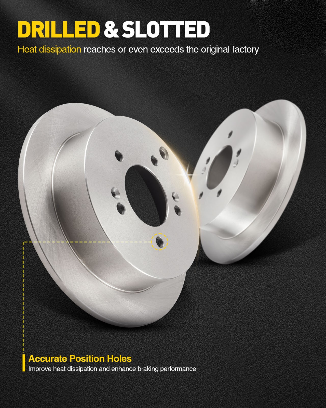 Pair Rear Solid 316mm Disc Brake Rotors Fits 2007-2018 Jeep Wrangler JK 780519R