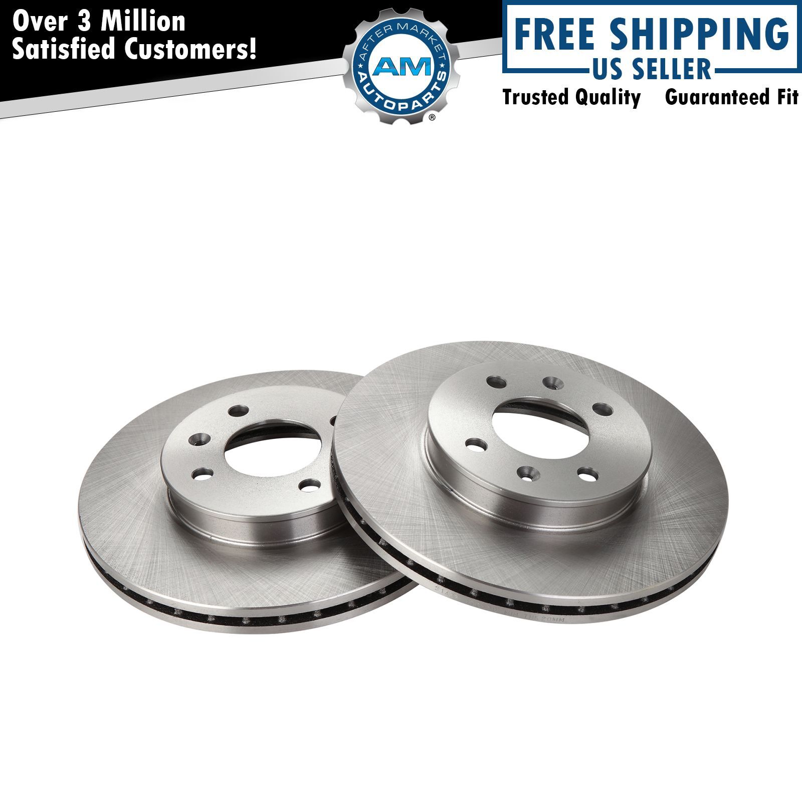 Front Brake Rotors Set For 2006-2011 Hyundai Accent Kia Rio