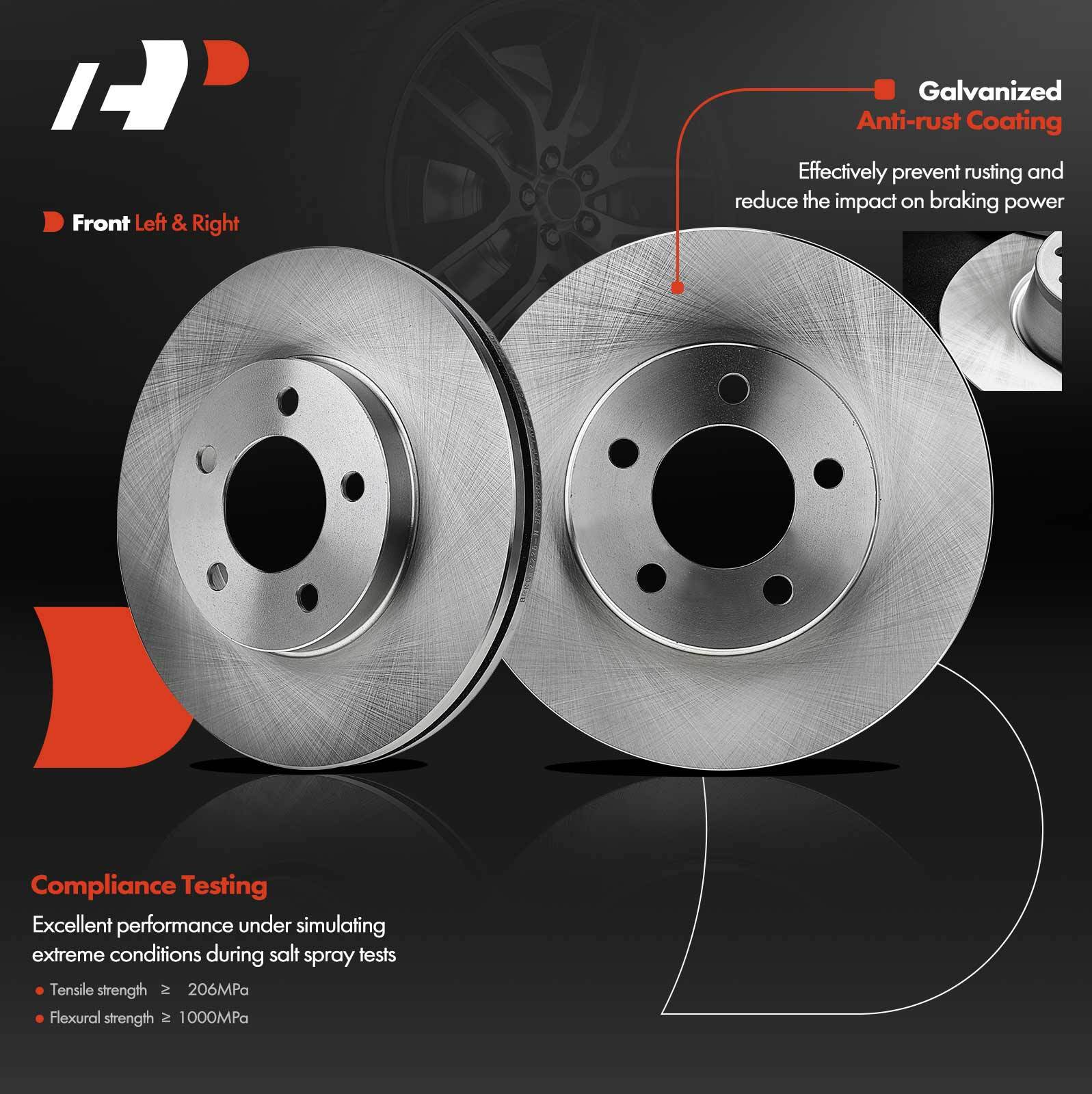 Disc Brake Rotors Front for Ford Taurus 94-00 Thunderbird Mercury Sable Lincoln