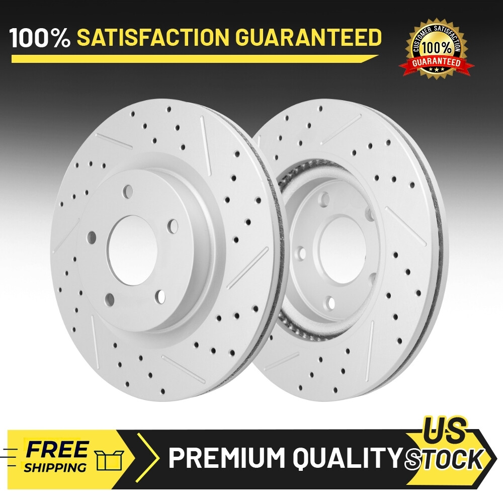 2PCS Front Drilled Slotted Disc Brake Rotors for 2007 – 2023 Nissan Altima