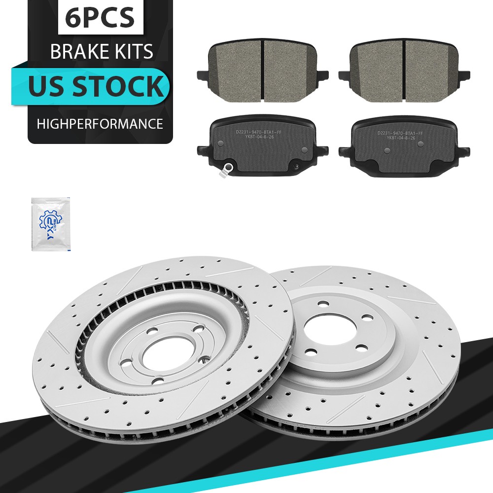 350mm Rear Disc Brake Rotors Ceramic Pads Kit for 2020 – 2024 2025 Ford Explorer