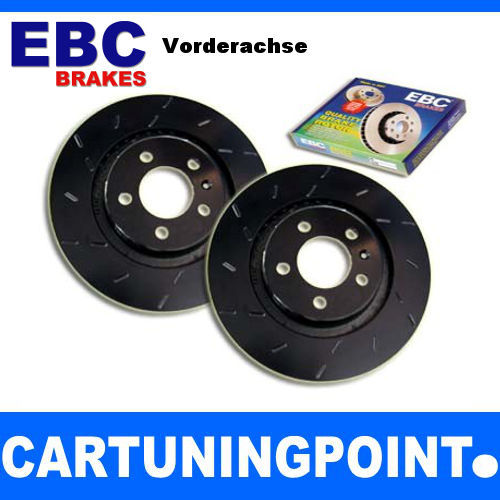 EBC Brake Discs Front Black Dash for Seat Toledo 4 KG3 USR818