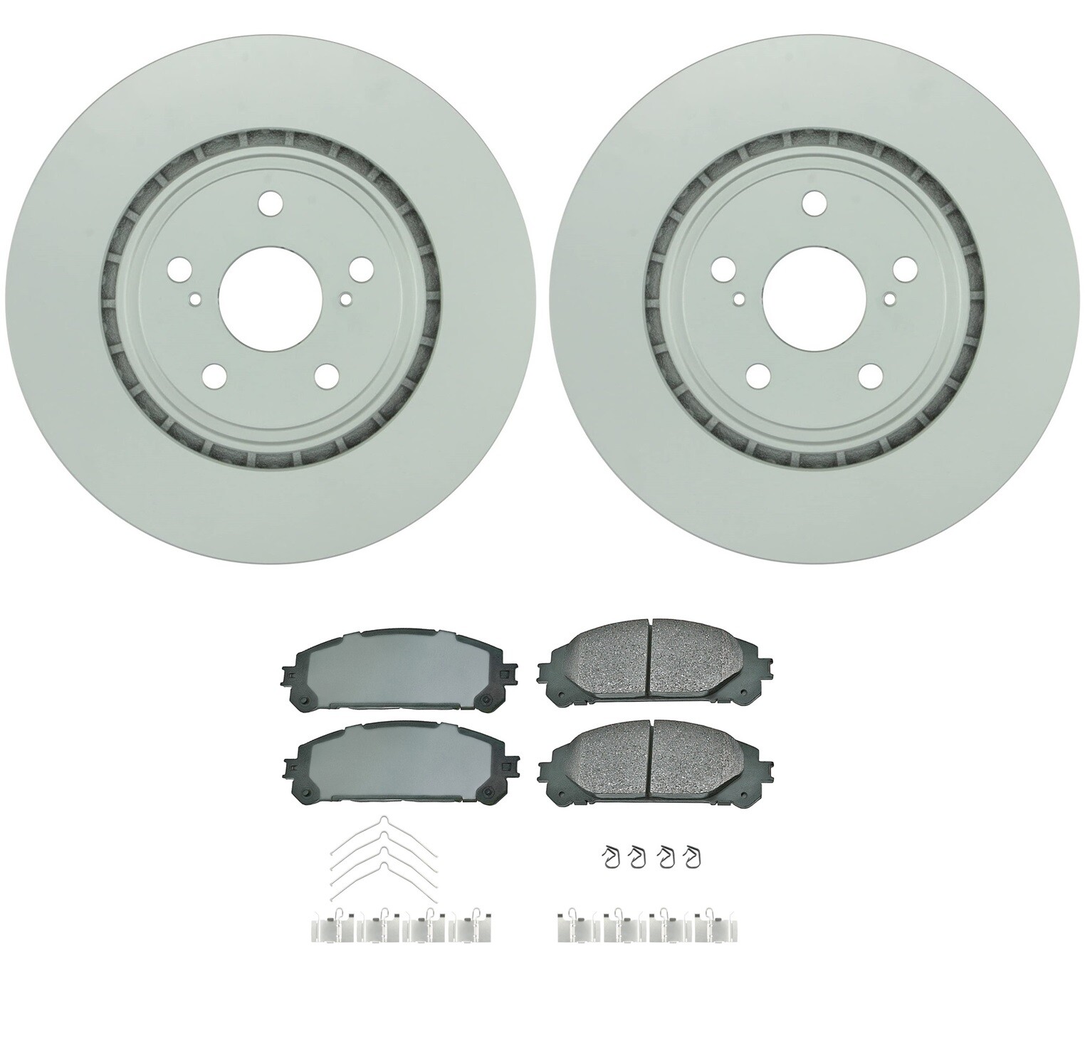 Akebono ProAct Front Brake Kit Rotors Pad Set For NX200t RX350 Highlander Sienna