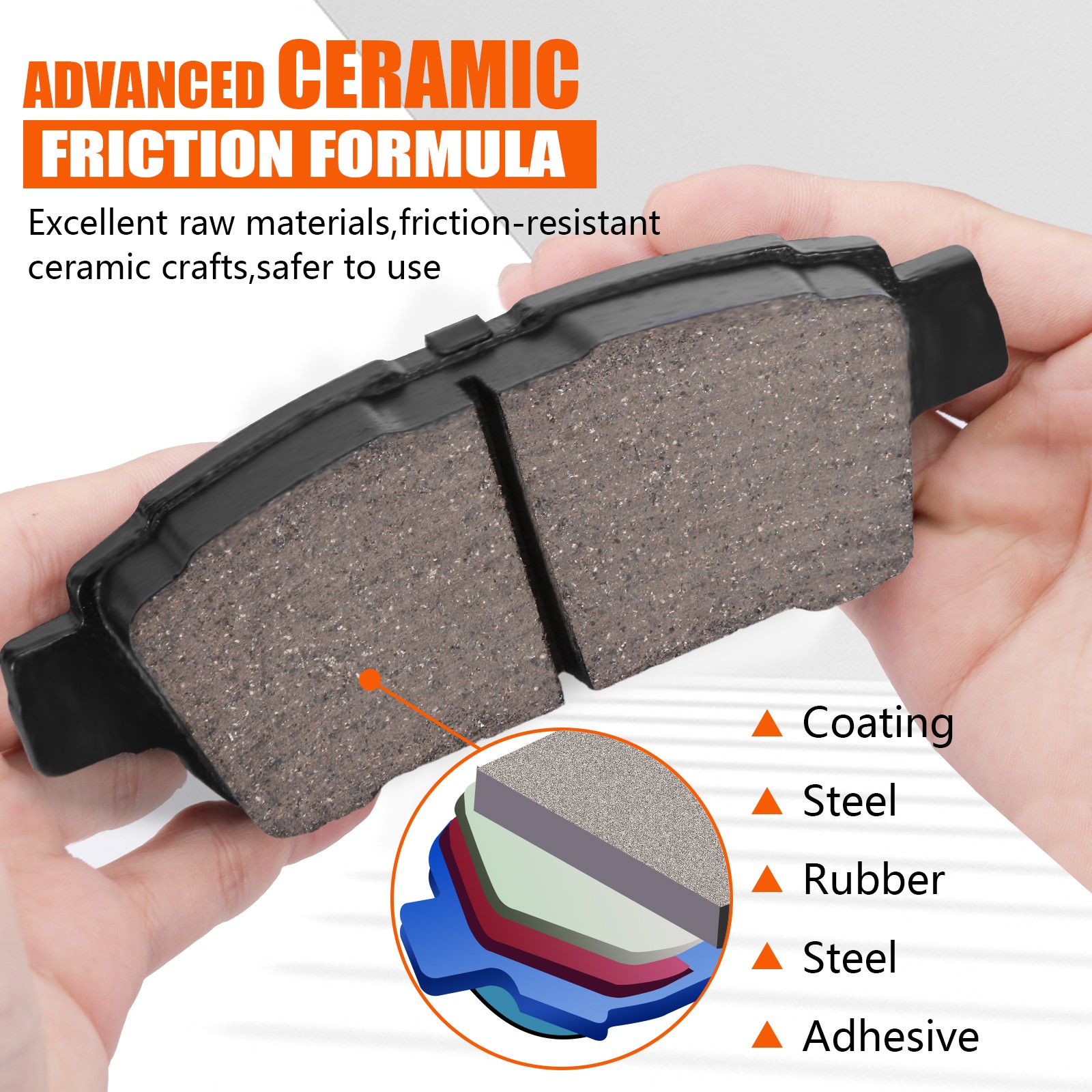 Front Disc Rotors P-906A Brake Pads Ceramic for Toyota Sienna 2004-2010 R-31314