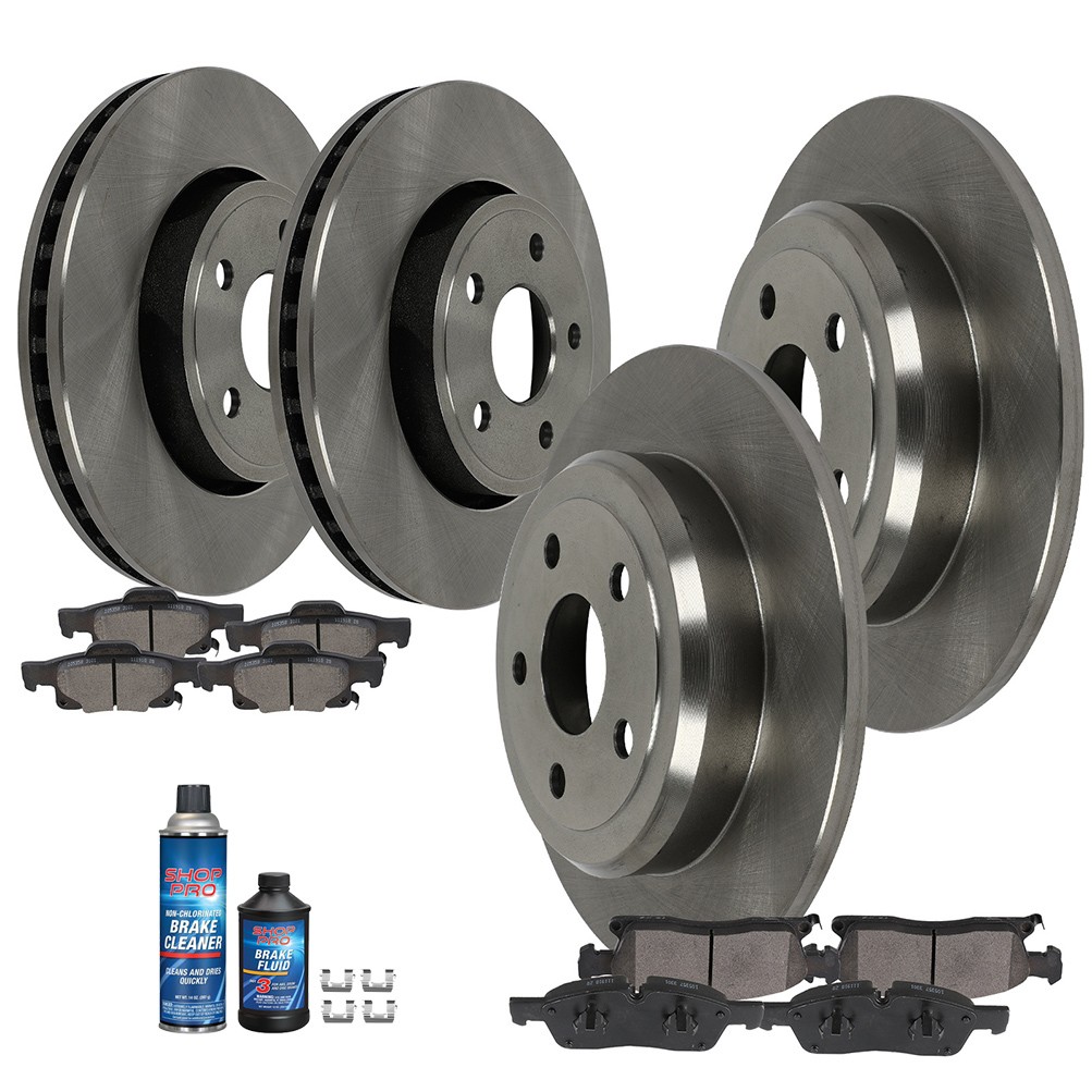 For 2011 – 2013 DODGE DURANGO V6 Front And Rear Brake Rotors Discs Brake Pads
