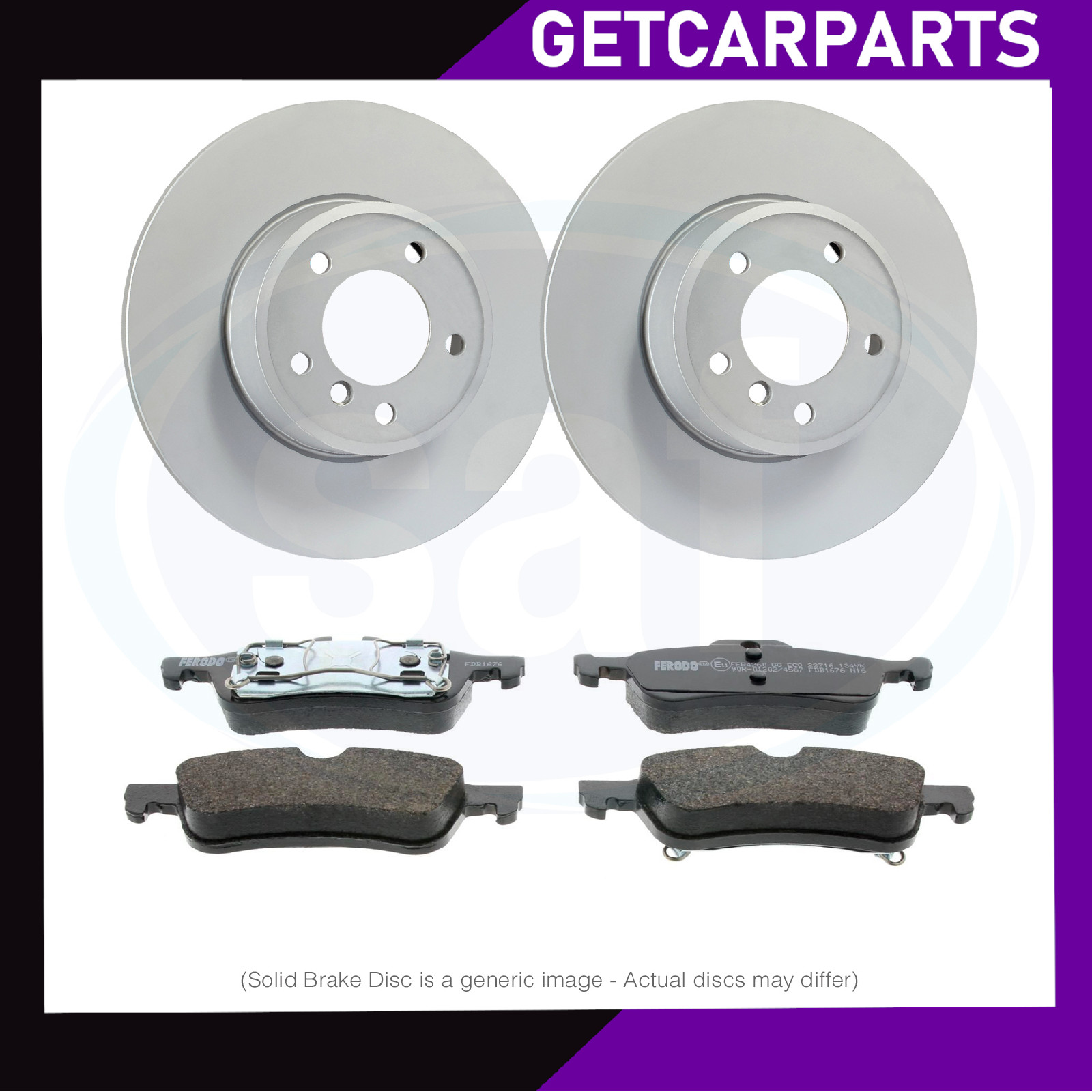 Rear Solid Brake Discs / Pads Fits Mini Coupe R58 2010-2015 1.6/2.0