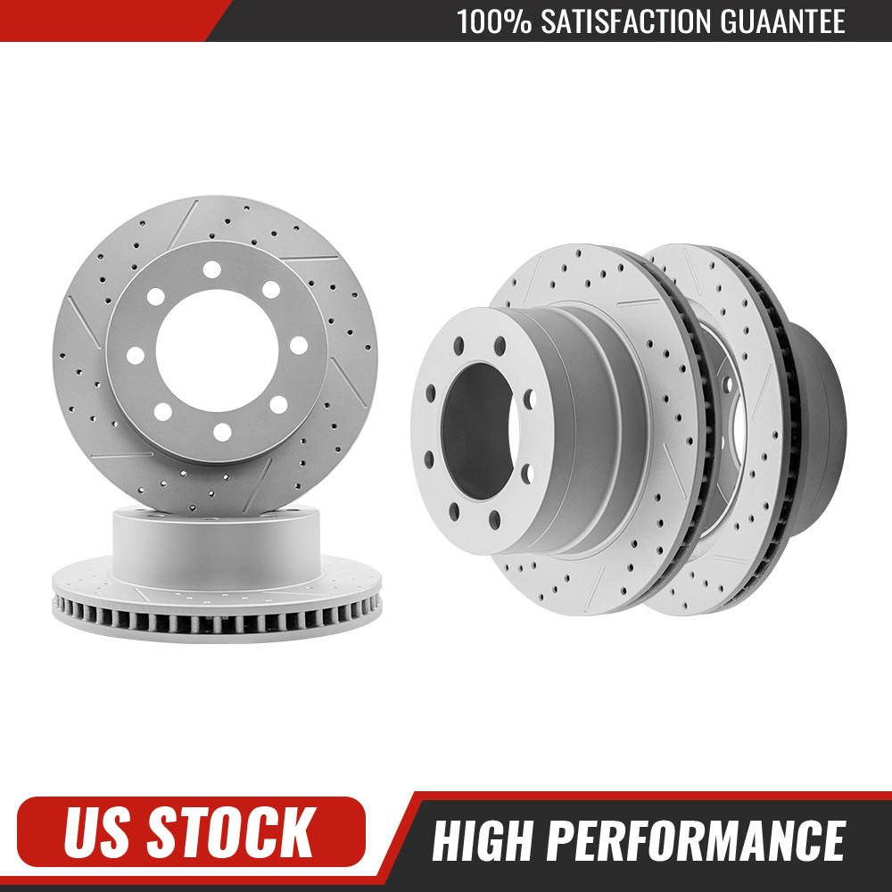 Front and Rear Brake Disc Rotors For Dodge Ram 2500 3500 2003-2007 2008 Ram 1500