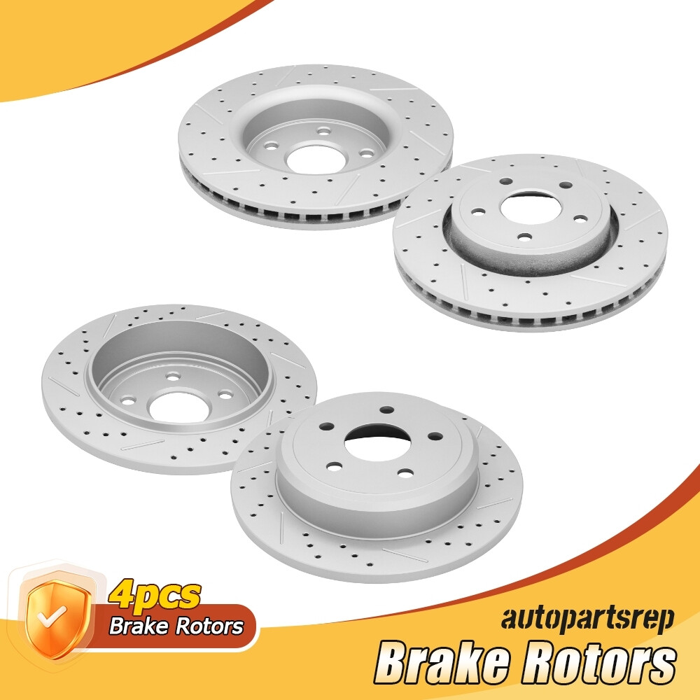 328mm Front+320mm Rear Brake Rotors for 06-10 Jeep Commande Grand Cherok no SRT8
