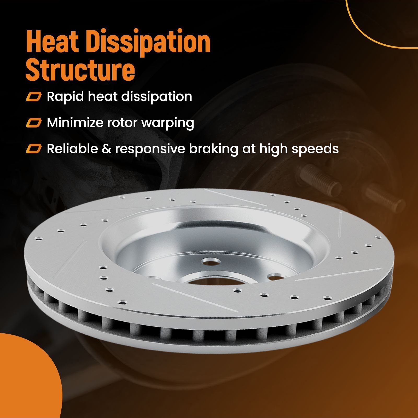 330mm Front Brake Rotors+Ceramic Pads Kit For Jeep Grand Cherokee 11-18 S-53062