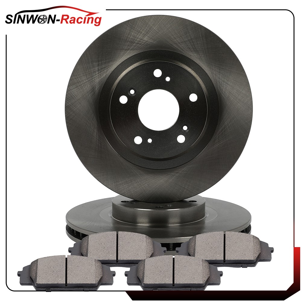 Front Brake Rotors And Ceramic Pads For Honda Civic 2006-11 Acura Rsx 2002-2006