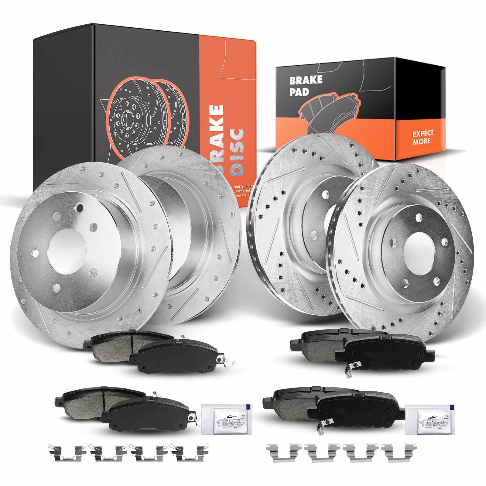 Drilled Brake Rotors for Nissan Altima 2014-2019 FWD 2.0L Front & Rear LH & RH