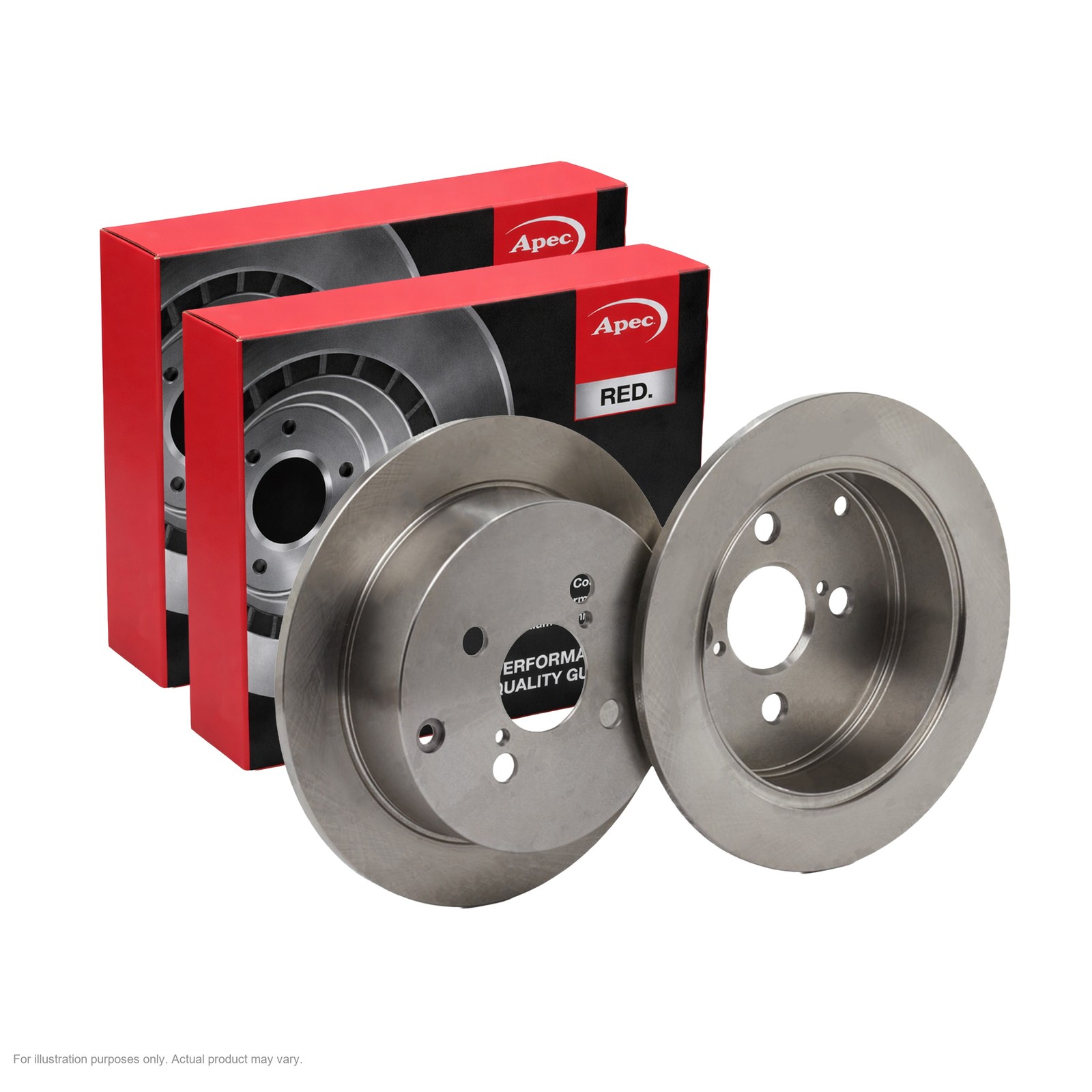 2x APEC Rear Brake Discs For TOYOTA COROLLA 1.4 VVT-i 2001-07 DSK2209