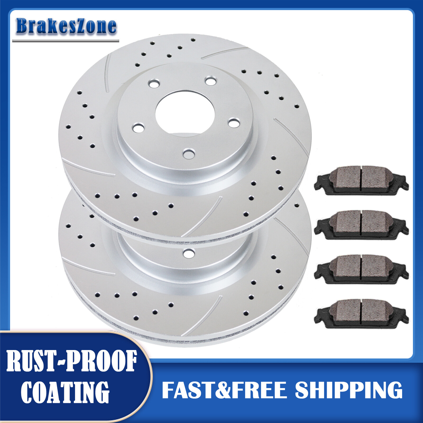 ​296mm Front Brake Rotors and Brake Pads Kit for Nissan Altima 2013-2017 Brakes