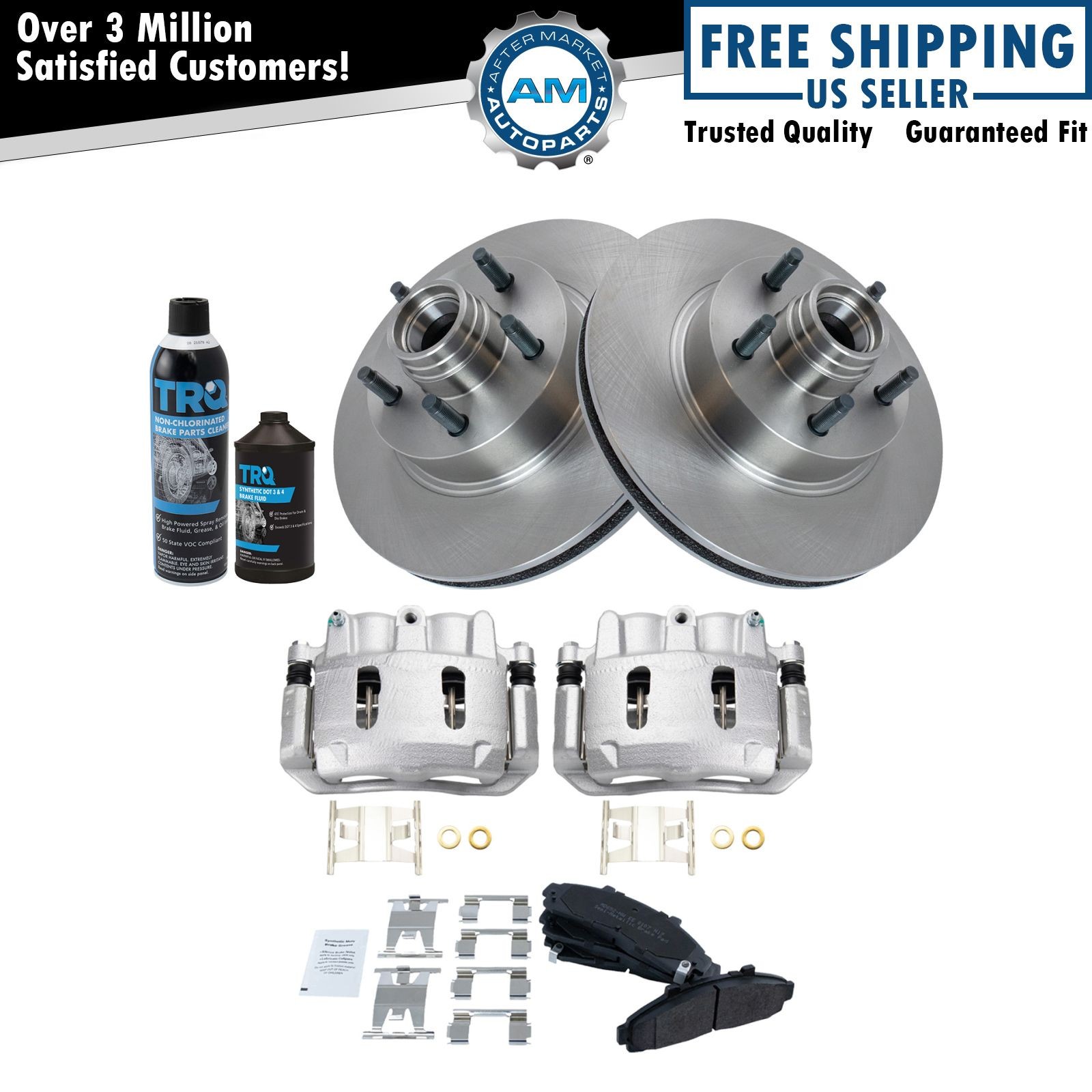 Front Brake Pad & Rotor Kit Fits 95-02 Ford 98-00 Mazda 97-01 Mercury
