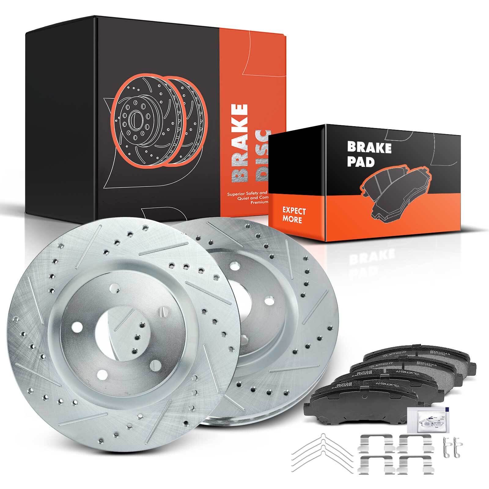6x Front Disc Brake Rotors & Ceramic Brake Pads for Nissan Rogue 2008-2013 2.5L